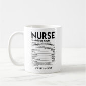 Mug Nurse Nutrition Facts, funny Nurse (Gauche)