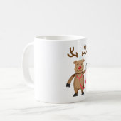 Mug NURSE REINDEER Funny Mignonne oeuvre de Noël Nursi (Devant gauche)