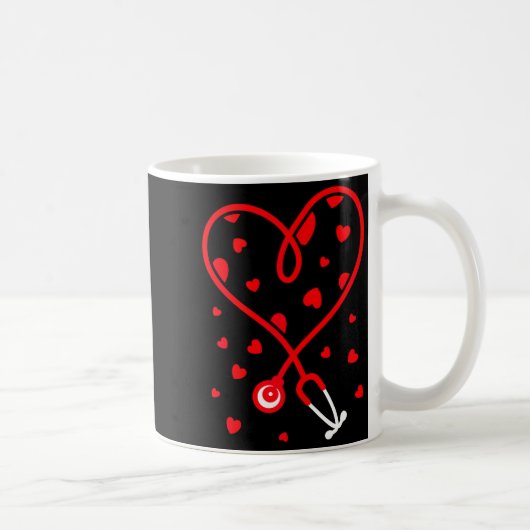Mug Nurse Stethoscope Heart Valentine's Day Nursing  (Droite)