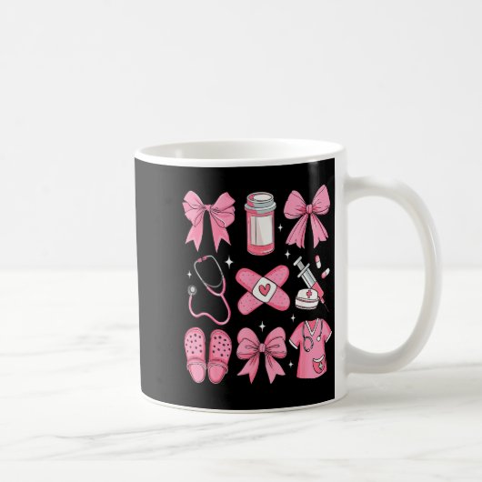 Mug Nurse Valentines Day Coquette Bow Valentine Nurse  (Droite)