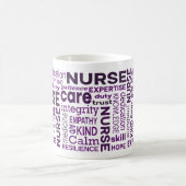 Mug Nurse Values Purple Typography Appreciation (Centre)