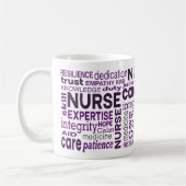 Mug Nurse Values Purple Typography Appreciation (Gauche)