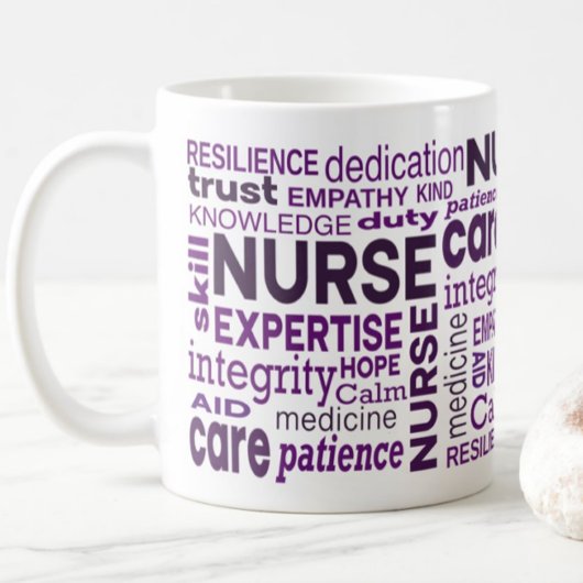 Mug Nurse Values Purple Typography Appreciation