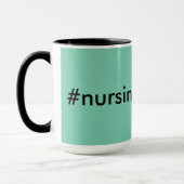 Mug #nursingissues aqua & black (Gauche)