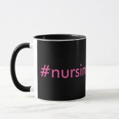 Mug #nursingissues noir & rose (Gauche)