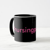 Mug #nursingissues noir & rose (Devant gauche)