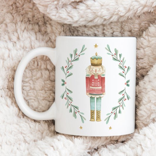 Mug Nutcracker aquarelle botanique joli Noël