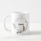 Mug Nutcracker aquarelle botanique joli Noël (Gauche)