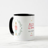 Mug Nutcracker aquarelle botanique mignon Noël Cof (Devant gauche)