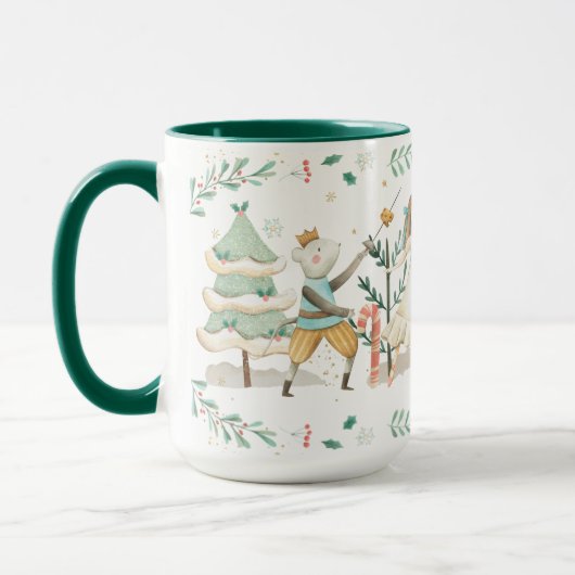 Mug Nutcracker Ballet Noël Festif Nom du cadeau (Gauche)
