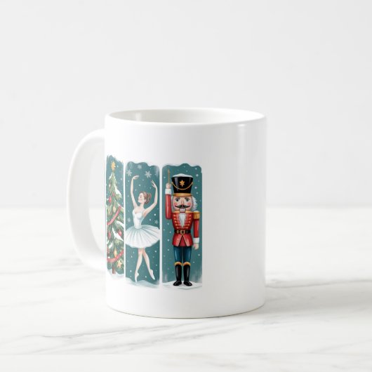 Mug Nutcracker Noël Ballet de vacances Scène (Devant gauche)