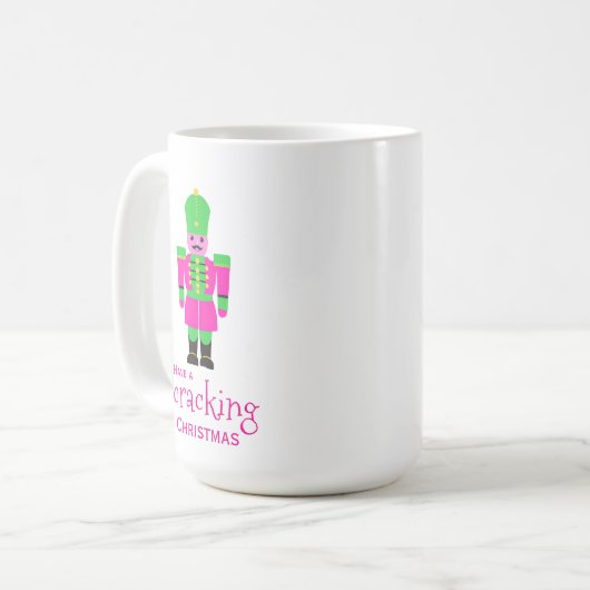 Mug Nutcracker Noël chaud rose (Devant gauche)