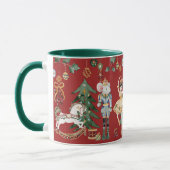 Mug Nutcracker Vintage Christmas Red Green (Gauche)