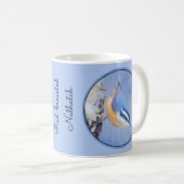 Mug Nuthatch à poitrine rouge Peinture d'art original (Devant droit)