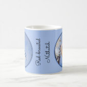 Mug Nuthatch à poitrine rouge Peinture d'art original (Centre)