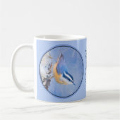 Mug Nuthatch à poitrine rouge Peinture d'art original (Gauche)