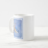 Mug Nuthatch à poitrine rouge Peinture d'art original (Devant gauche)