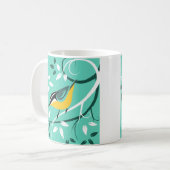 Mug Nuthatch Rouge Sur Turquoise (Devant gauche)