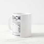 Mug Nutrition Facts Coach Funny Coach (Devant gauche)