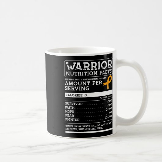 Mug Nutrition Fiches de sensibilisation à la leucémie (Droite)