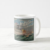 Mug NY Voyage Grand Paddlewheel Bateau à vapeur Le Pèl (Devant droit)