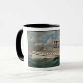 Mug NY Voyage Grand Paddlewheel Bateau à vapeur Le Pèl (Devant gauche)
