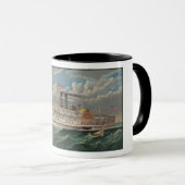 Mug NY Voyage Grand Paddlewheel Bateau à vapeur Le Pèl (Devant droit)