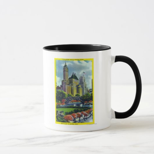 Mug NYC Central Park Vue des hôtels de 5th Ave (Droite)