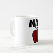 Mug NYC - Grand Apple avec chacune des 5 villes (Devant gauche)