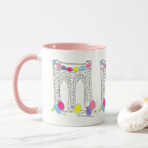 Mug NYC New York OEufs de Pâques Brooklyn Bridge