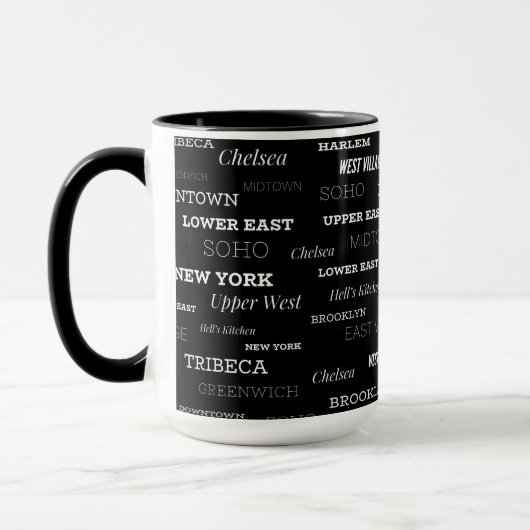 Mug NYC noir et blanc New York (Gauche)