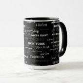 Mug NYC noir et blanc New York (Devant droit)