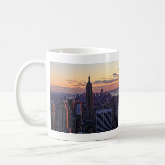 Mug NYC Skyline juste avant le coucher du soleil (Gauche)