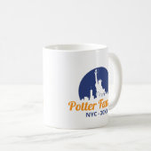 Mug NYC Statue de la Liberté Silhouette Voyage de fami (Devant droit)