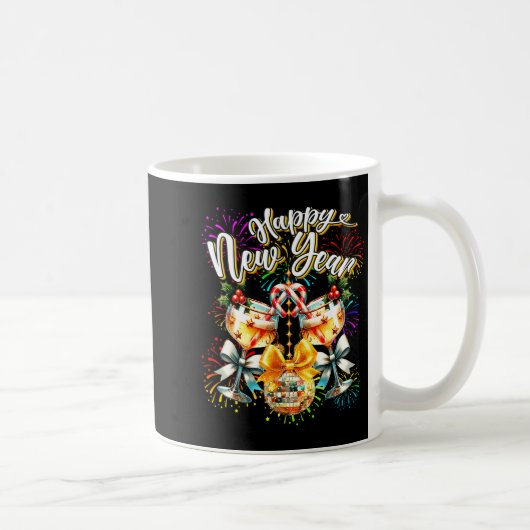 Mug Nye Champagne Disco Coquette Bow New Year Firework (Droite)