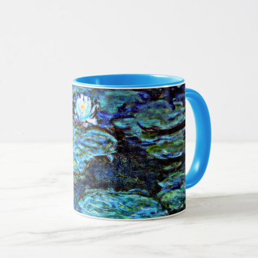 Mug Nymphéas bleus par Monet (Devant droit)