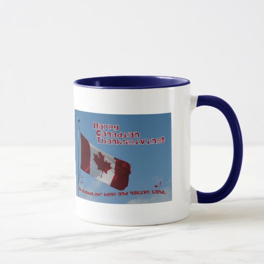 Mug O Canada...Bon thanksgiving-Drapeau (Droite)