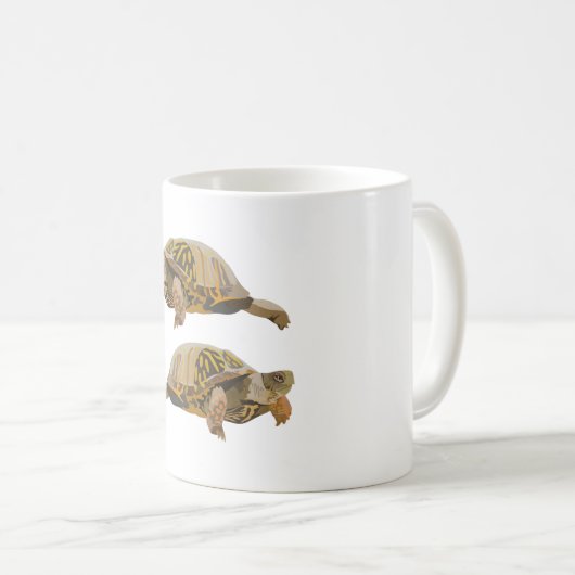 Mug O est pour Ornate Box Turtle (Devant droit)