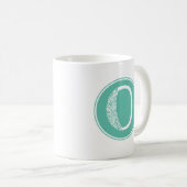 Mug O Monogramme floral initial (Devant droit)