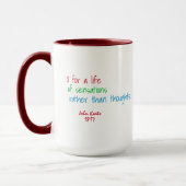 Mug O pour une vie de sensations. . . (Citation Keats) (Gauche)