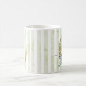 Mug O, rayures dorées initiales bleu et blanc (Centre)