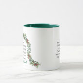 Mug O SAINTE NUIT Hymne de Noël Écriture verte (Centre)
