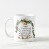 Mug O SAINTE NUIT Noël Nativité Hymne Écriture (Gauche)