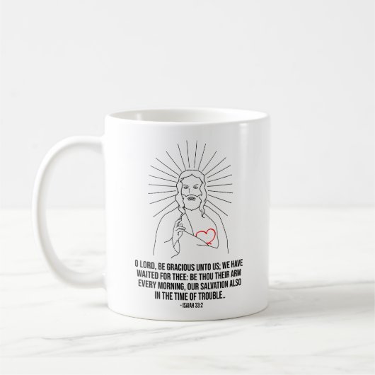Mug Ô Seigneur, Sois Gracieux Pour Nous. chrétien (Gauche)