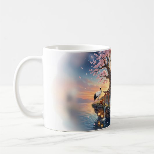 Mug Oasis de Floraison de Cerisier de Paix Intérie (Gauche)