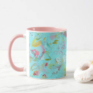 Mug Oasis Turquoise élégant Abstrait de rose