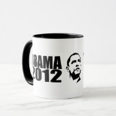 Mug OBAMA 2012 - choisir style et couleur (Devant gauche)