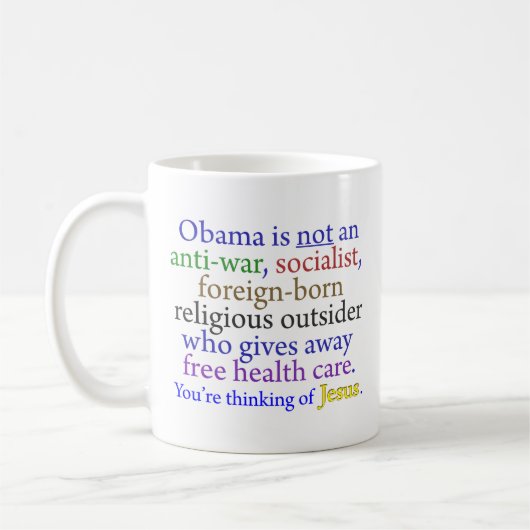Mug Obama et Jésus (Gauche)