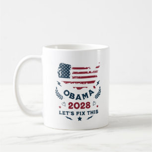Mug Obama pour le président Obama 2028 La démocratie g