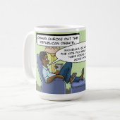 Mug Obama vérifie la discussion républicaine (Devant gauche)